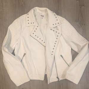 White leather like jacket